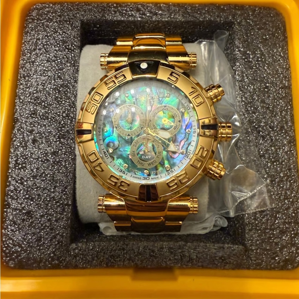 Invicta Gold and Iridescent Men's Watch